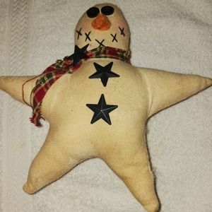Really Cute primitive snowman star